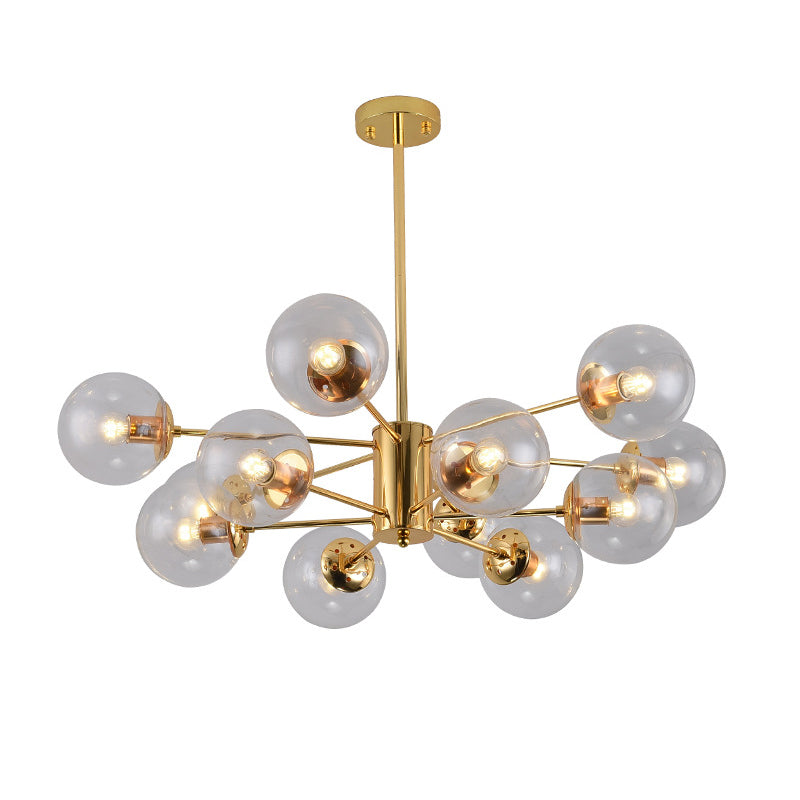 Sputnik lampadario lampada a sfera vetro soggiorno illuminazione a sospensione in oro