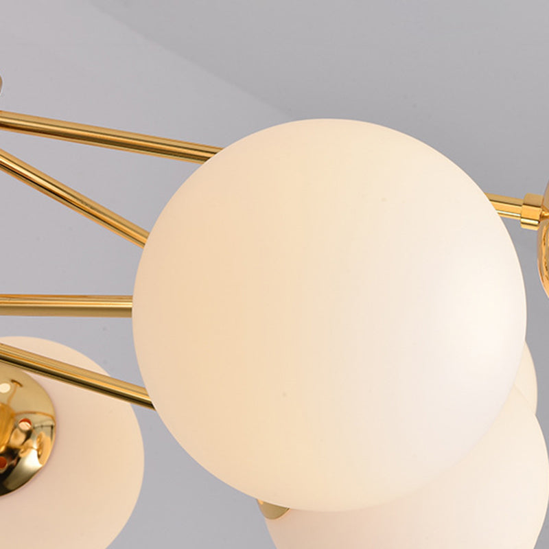 Sputnik lampadario lampada a sfera vetro soggiorno illuminazione a sospensione in oro