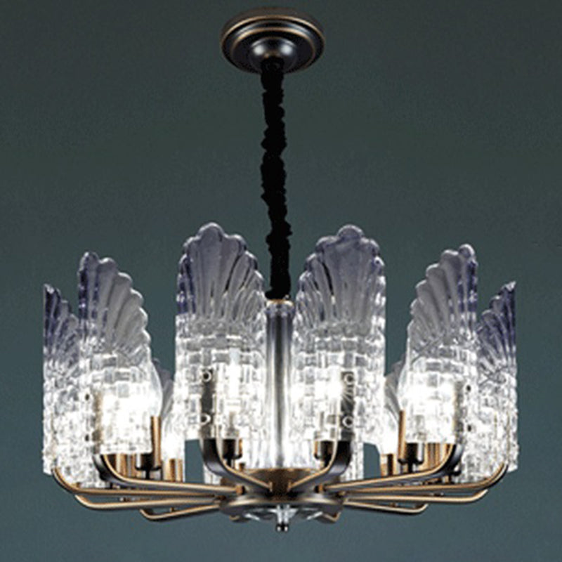 Lumo lampadario di pavone Lighting moderno gradiente blu violaceo in vetro blu lampada appesa