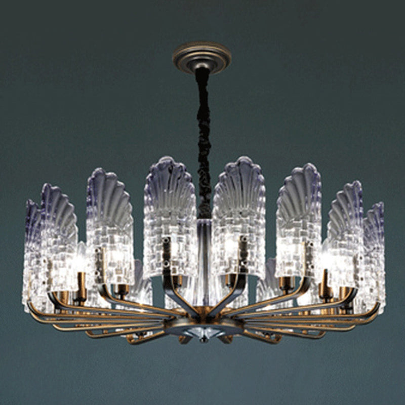 Lumo lampadario di pavone Lighting moderno gradiente blu violaceo in vetro blu lampada appesa