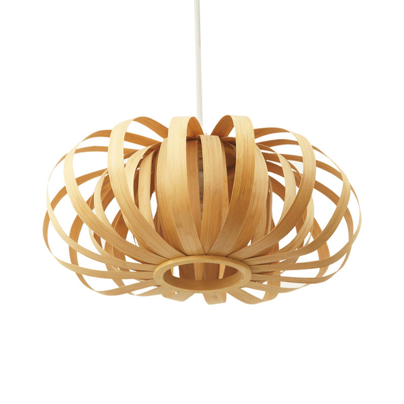 Lámpara de madera de 1 luces de lámpara de madera de lámpara nórdica con cable ajustable, 18 "/21.5" /24.5 "W