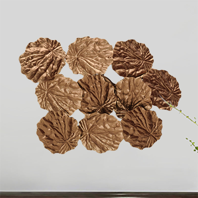 Blattform Flur -Leuchte Leuchte moderne stilvolle Aluminium 4 Lampen dunkle Kaffee/goldene Wandhalterung Licht, 16 "/17" W.