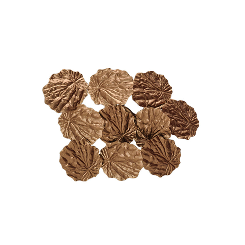 Blattform Flur -Leuchte Leuchte moderne stilvolle Aluminium 4 Lampen dunkle Kaffee/goldene Wandhalterung Licht, 16 "/17" W.