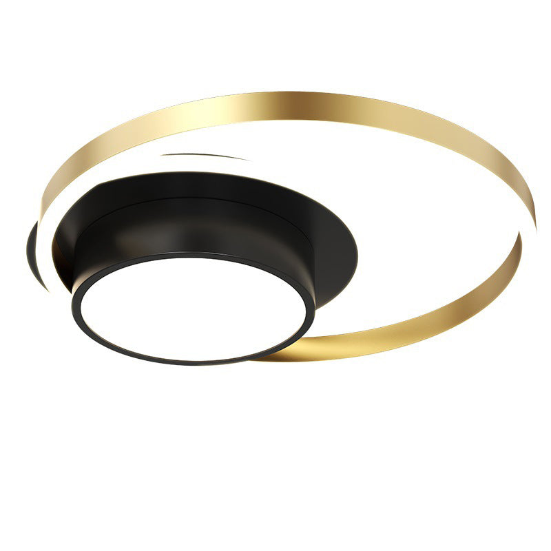 Acrylic Contemporary Style LED Ceiling Light Minimalism Aluminum Nordic Style Flush Mount Lighting Fixture in Gold