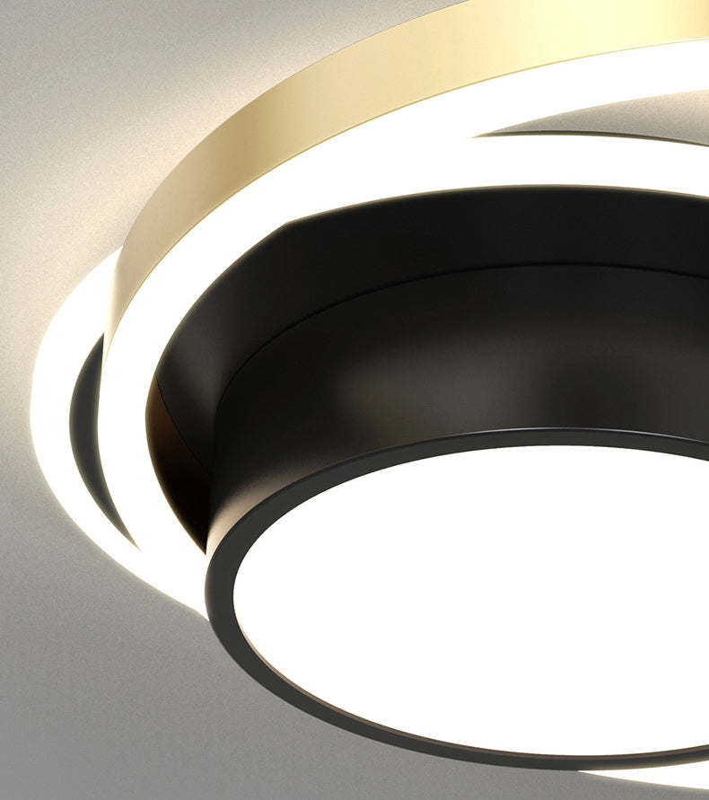 Acrylic Contemporary Style LED Ceiling Light Minimalism Aluminum Nordic Style Flush Mount Lighting Fixture in Gold