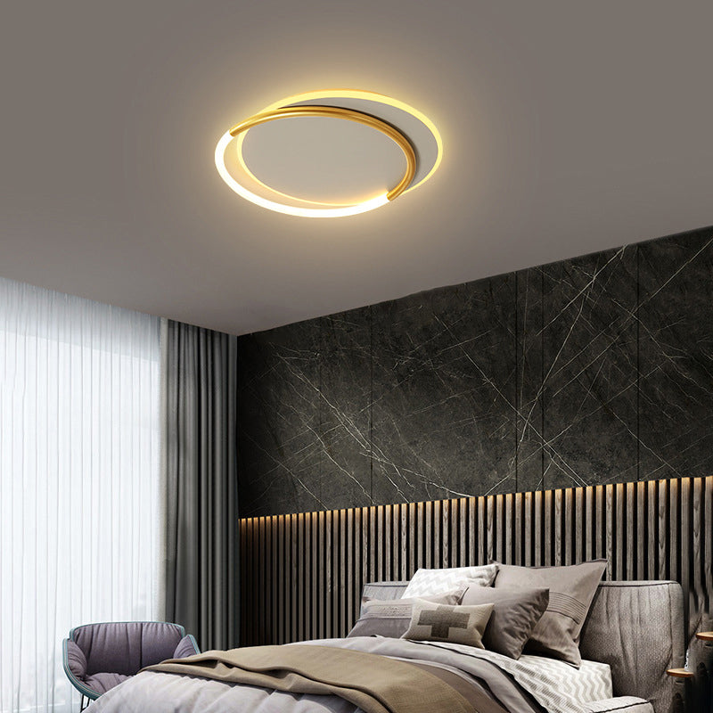 Nordic Minimalist Circles LED Plafondlamp Metal+Acryl Ring Creatief Ontwerp Verlichting Fixture in Goud