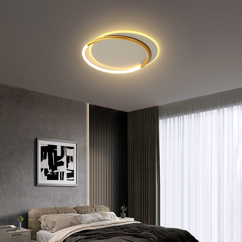 Nordic Minimalist Circles LED Plafondlamp Metal+Acryl Ring Creatief Ontwerp Verlichting Fixture in Goud