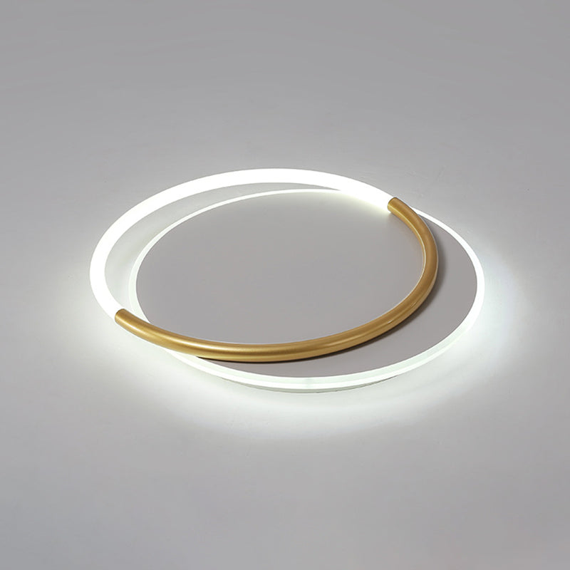 Nordic Minimalist Circles LED Plafondlamp Metal+Acryl Ring Creatief Ontwerp Verlichting Fixture in Goud