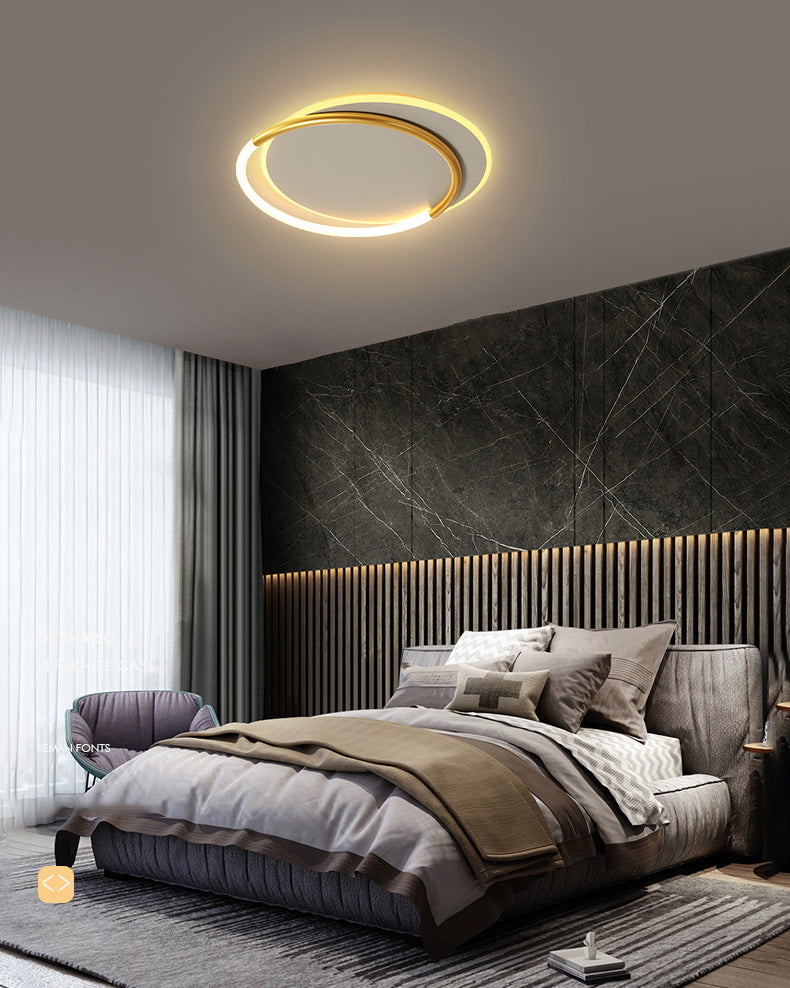 Nordic Minimalist Circles LED Plafondlamp Metal+Acryl Ring Creatief Ontwerp Verlichting Fixture in Goud
