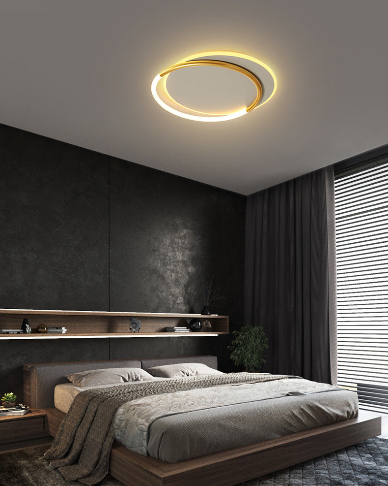 Nordic Minimalist Circles LED Plafondlamp Metal+Acryl Ring Creatief Ontwerp Verlichting Fixture in Goud