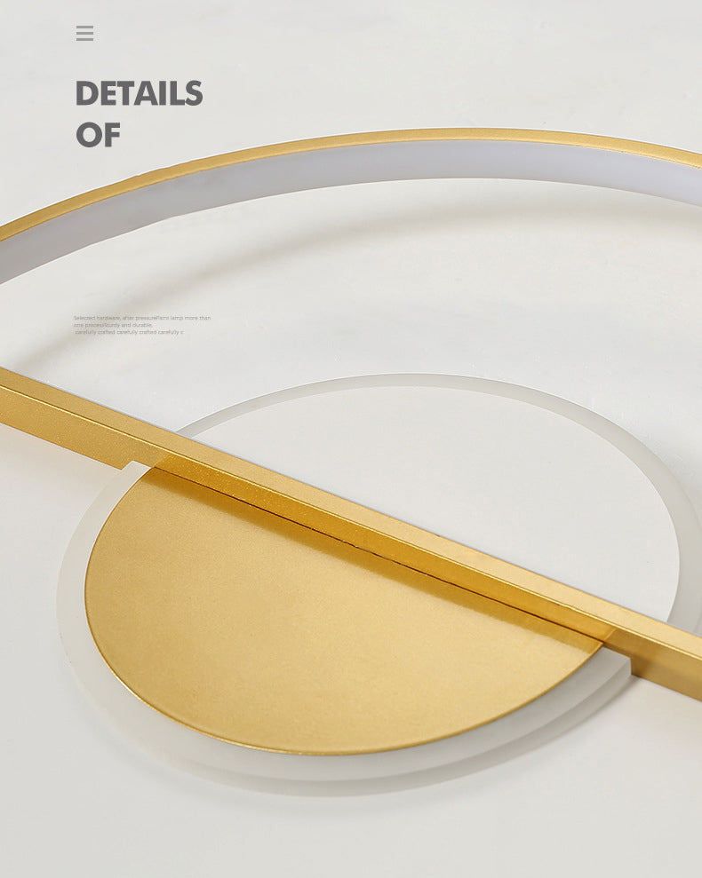 Minimalisme LED LED Ceiling Light Post-moderne Acrylique Shade Flush-mount Lamp for Study Room Dining Room