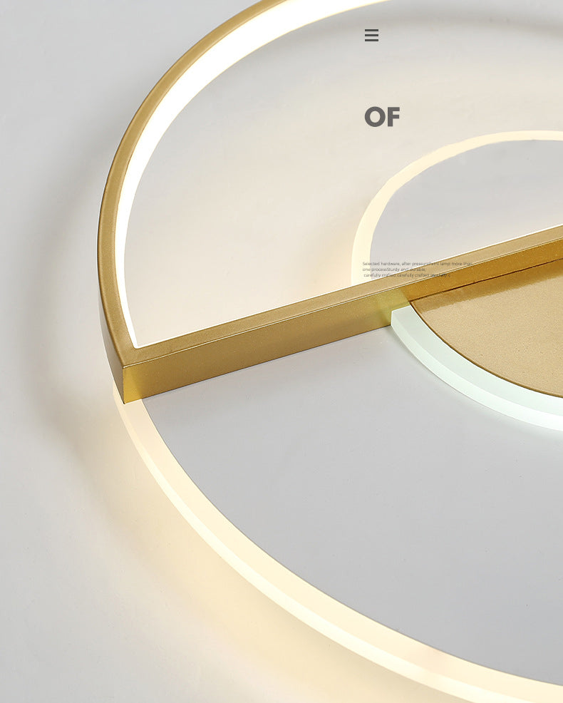 Minimalisme LED LED Ceiling Light Post-moderne Acrylique Shade Flush-mount Lamp for Study Room Dining Room