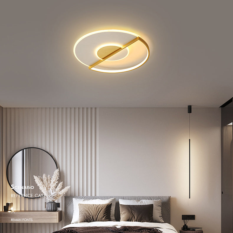 Minimalisme LED LED Ceiling Light Post-moderne Acrylique Shade Flush-mount Lamp for Study Room Dining Room