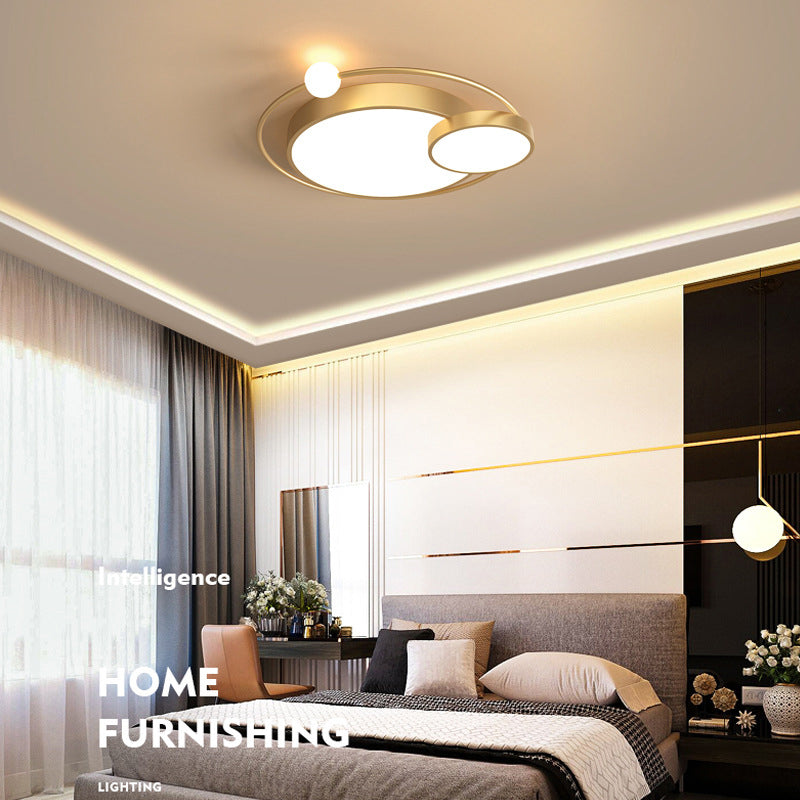 Nordic Style Bedroom LED Lighting Fixture 3-Lights Creative Round Home Decorative Ceiling Light