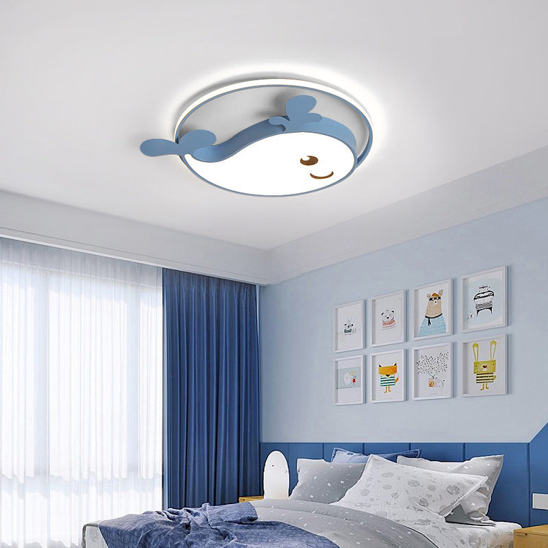Schattig cartoon walvis acryl LED plafond licht oogbescherming kleuterschool verlichting inrichting voor meisjes jongens kamer