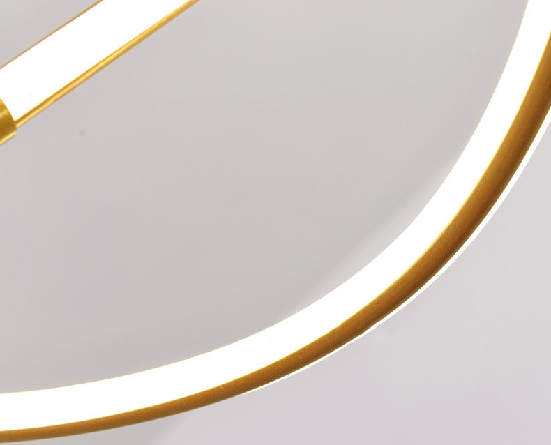 Minimalist Twist Chandelier Pendant Acrylic Living Room LED Suspension Lamp in Gold