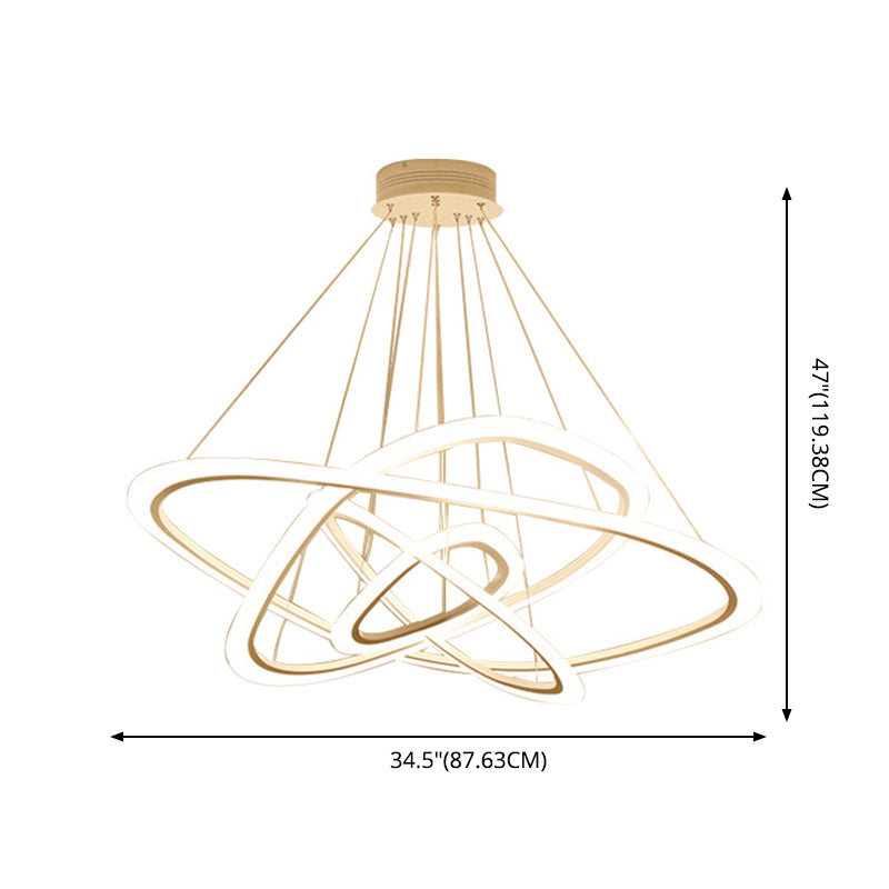 Lámpara de lámpara de nivel triangular blanco simplicidad acrílico LED LEULLACIÓN para comedor