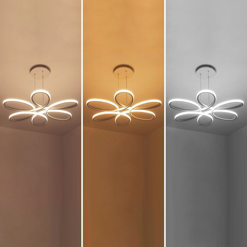 Lámpara de colgación de led de flores simplicidad acrílico comedor lineal encosnedora