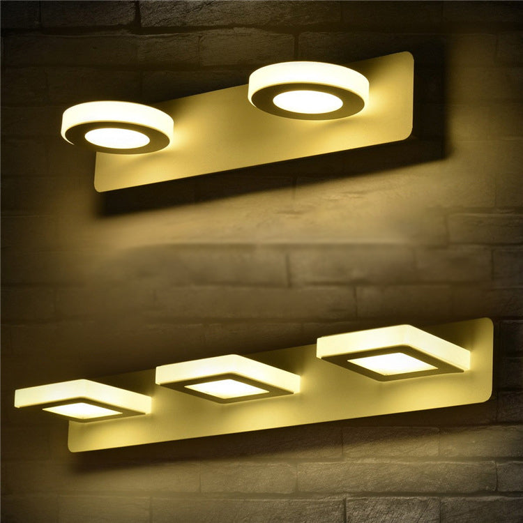 Geometric Wall Mounted Light Fixture Simplicity Style Acrylic LED White Wall Mount Lighting