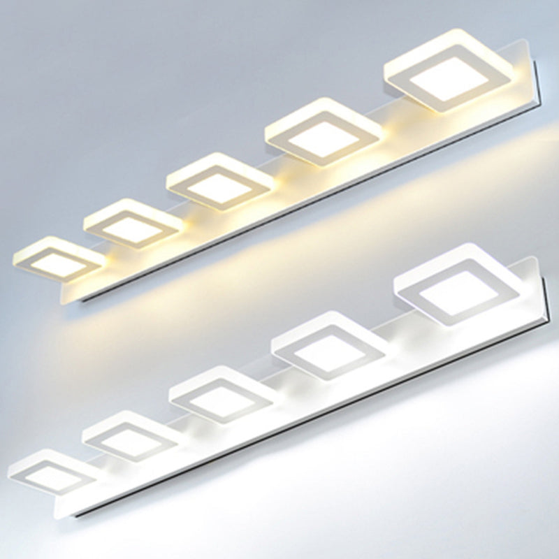 Geometric Wall Mounted Light Fixture Simplicity Style Acrylic LED White Wall Mount Lighting