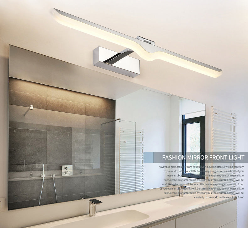 Illuminazione sconde da parete cromata per la lampada con doccia in metallo a led minimalista per bagno con doccia