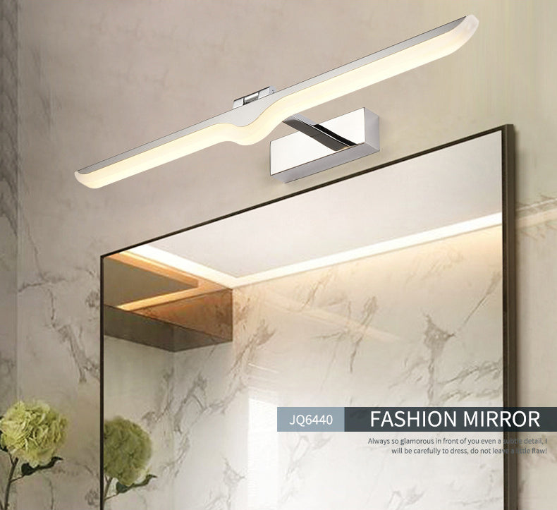 Illuminazione sconde da parete cromata per la lampada con doccia in metallo a led minimalista per bagno con doccia