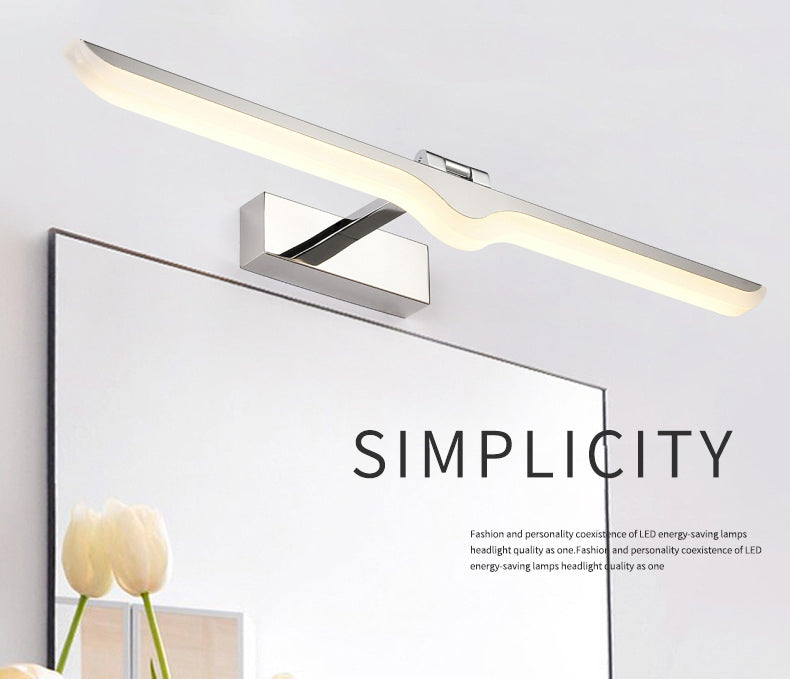 Illuminazione sconde da parete cromata per la lampada con doccia in metallo a led minimalista per bagno con doccia