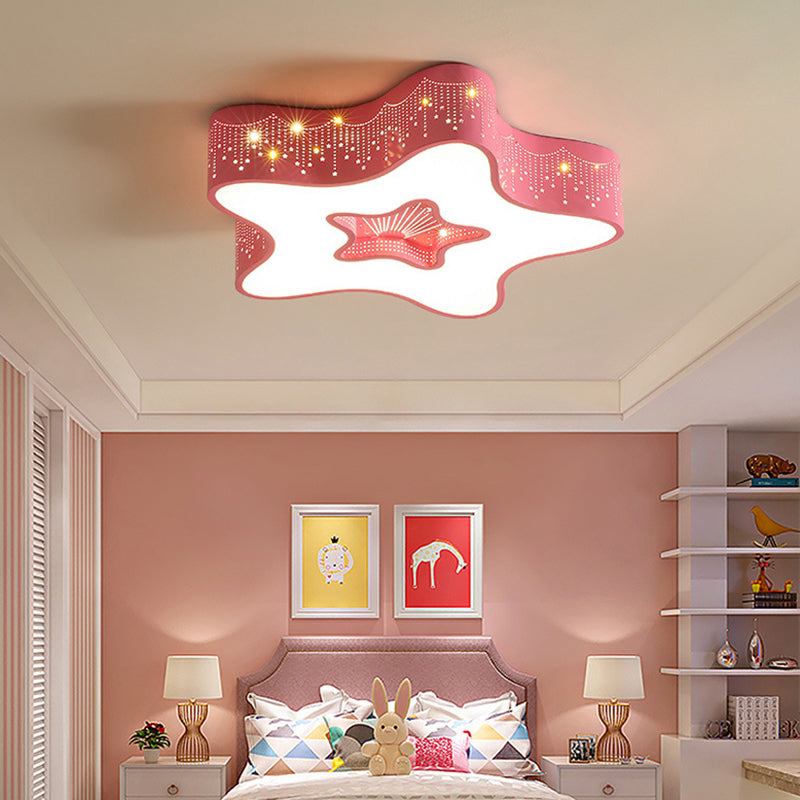 Star Flush-verlichtingsarmaturen Kinderacryl-plafondlamp voor kinderslaapkamer