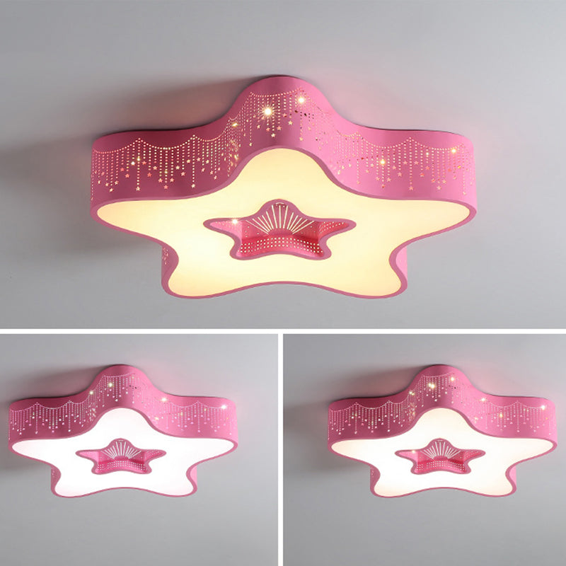 Star Flush-verlichtingsarmaturen Kinderacryl-plafondlamp voor kinderslaapkamer