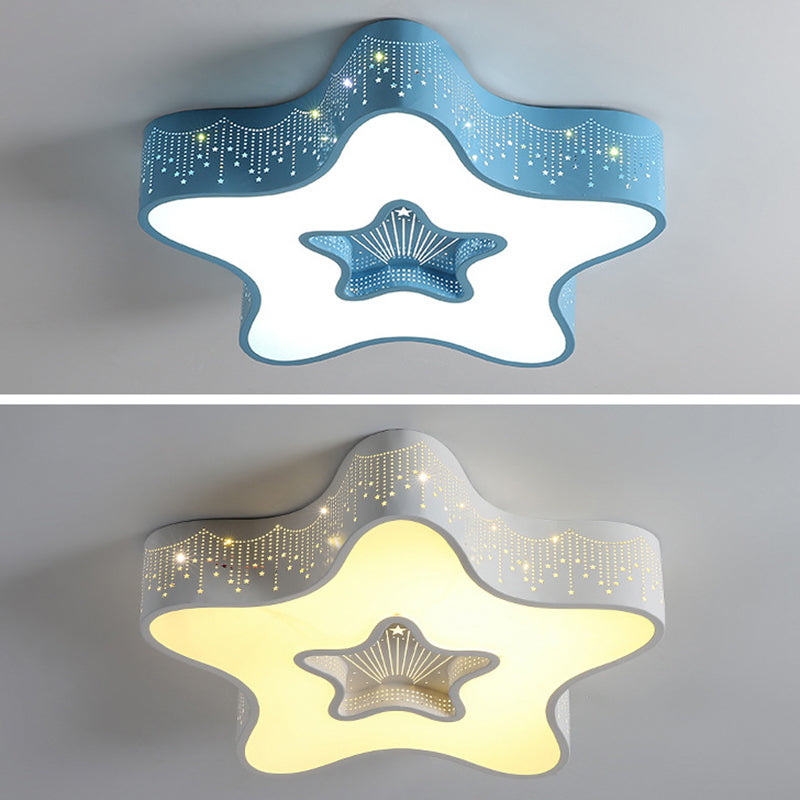 Star Flush-verlichtingsarmaturen Kinderacryl-plafondlamp voor kinderslaapkamer