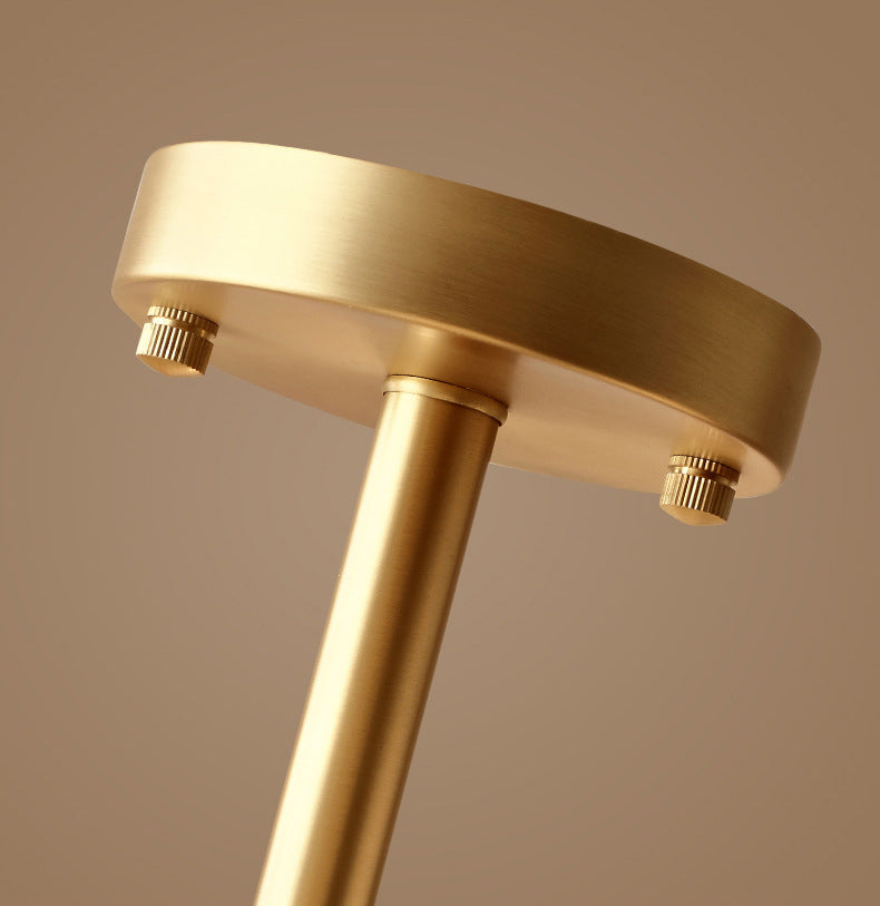 4-Lights White Globe Glass Ceiling Light 16.5" Wide Nordic Style Minimalism Brass Semi Flush Mount Lamp