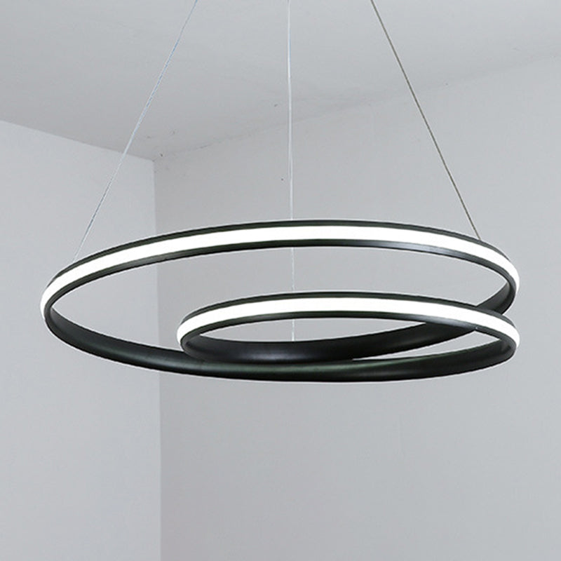 Simplicidad Spiral Posting Lighture Comedor acrílico Candelera LED lineal