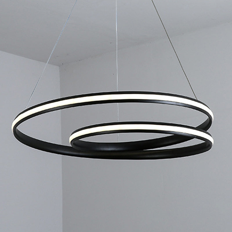 Simplicidad Spiral Posting Lighture Comedor acrílico Candelera LED lineal