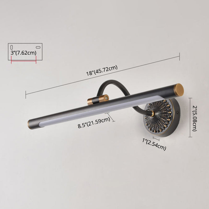 Linear Shower Room Wall Lighting Fixture Metal LED Simplicity Wall Mounted Light