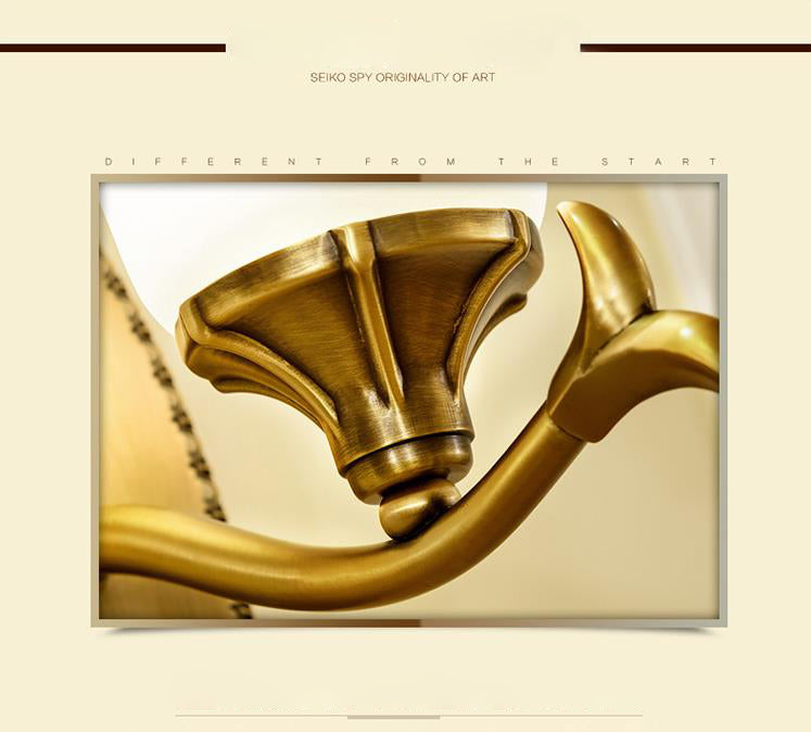 Glass Bell Wall Mount Light Fixture Traditional Bathroom Wall Sconce Lighting in Brass