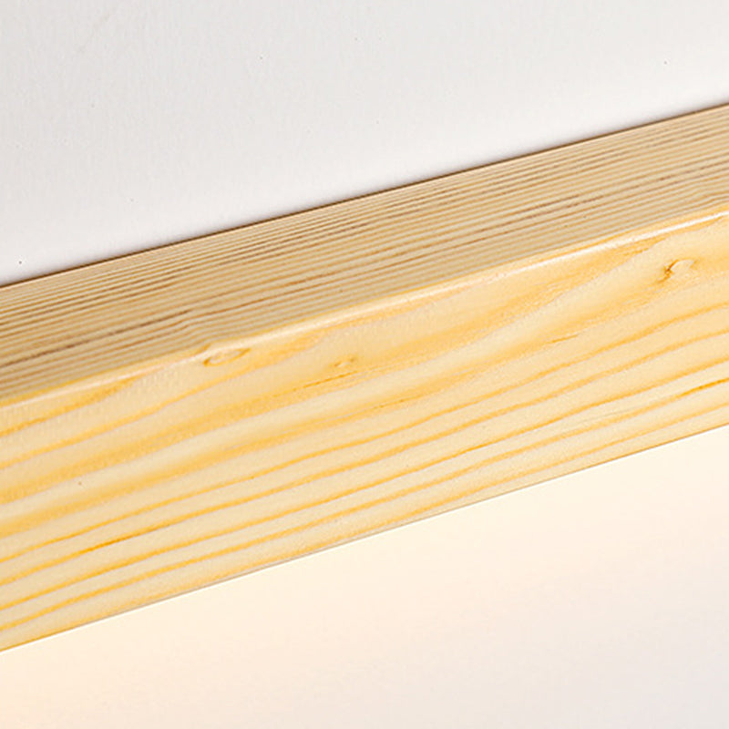 Iluminación de montaje de pared LED minimalista iluminación lineal montada en la pared con sombra de madera