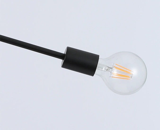 Lampadella minimalista in stile post-moderno Design a lampadina aperta linee geometriche Asta a sospensione Luce appesa