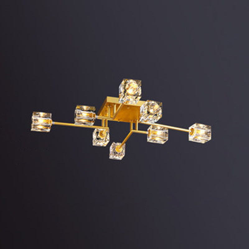 Carré près de l'éclairage du plafond luminaire en cristal moderne