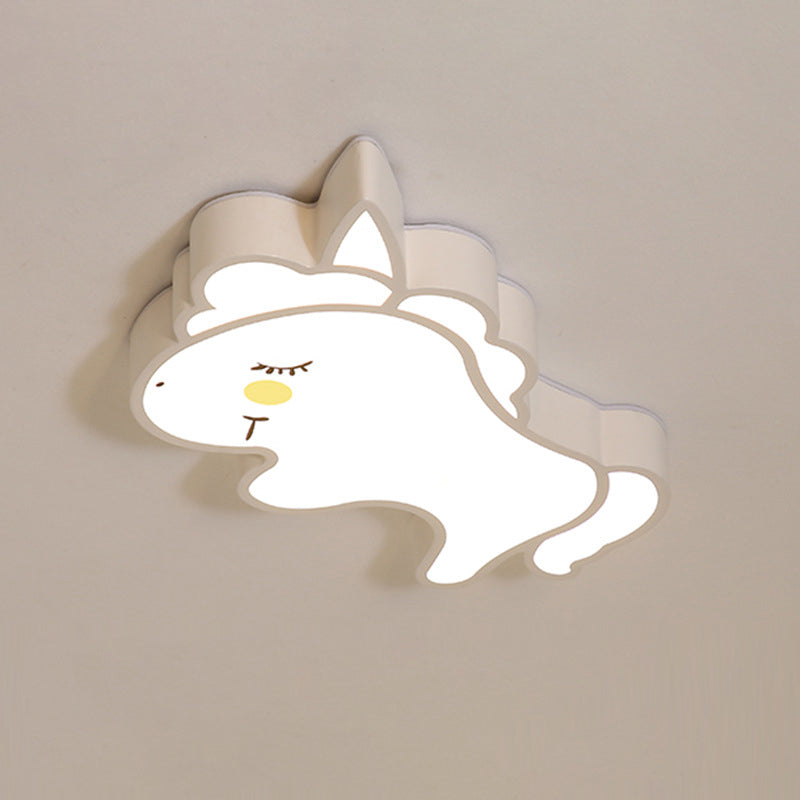 Animal Flush Mount Ceiling Light Cartoon Acrylic Ceiling Mount Light Fixture for Children Bedroom