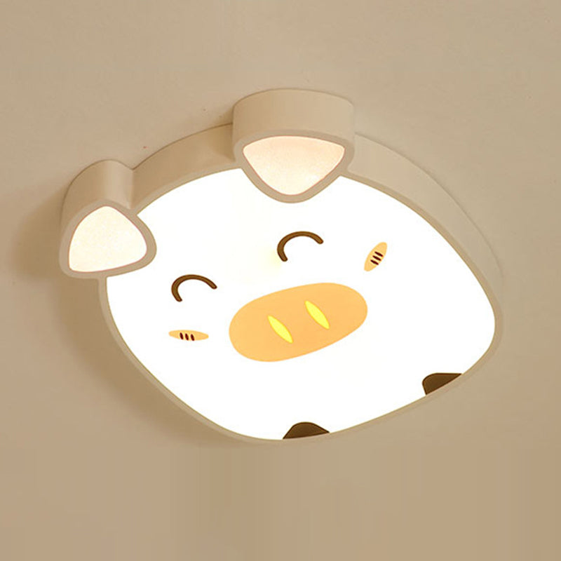 Animal Flush Mount Ceiling Light Cartoon Acrylic Ceiling Mount Light Fixture for Children Bedroom