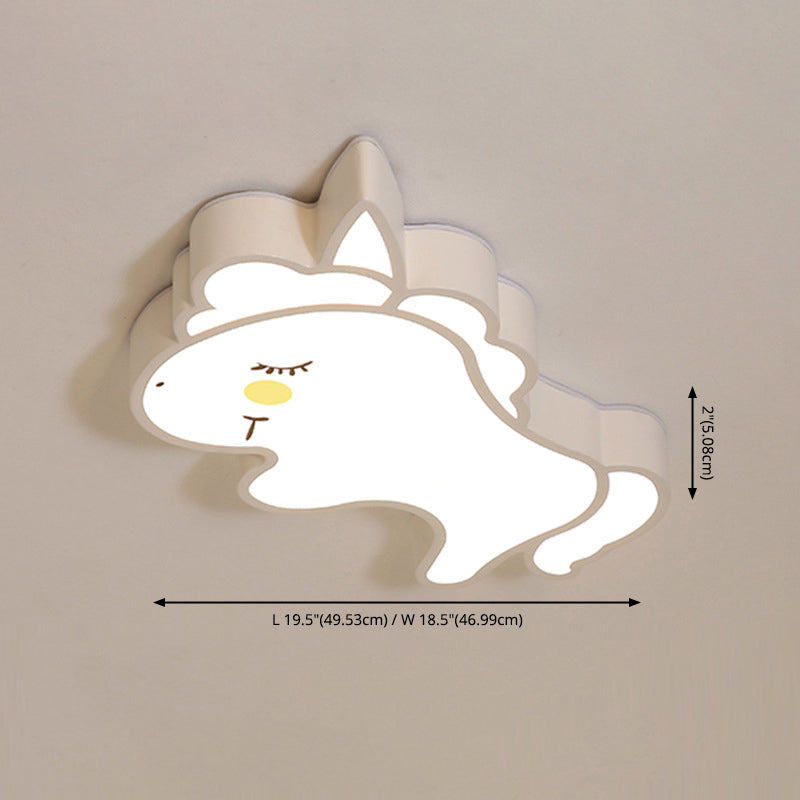 Animal Flush Mount Ceiling Light Cartoon Acrylic Ceiling Mount Light Fixture for Children Bedroom