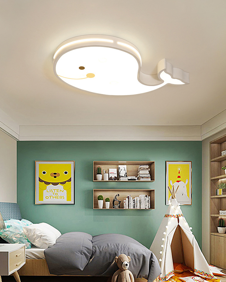 Animal Flush Mount Ceiling Light Cartoon Acrylic Ceiling Mount Light Fixture for Children Bedroom