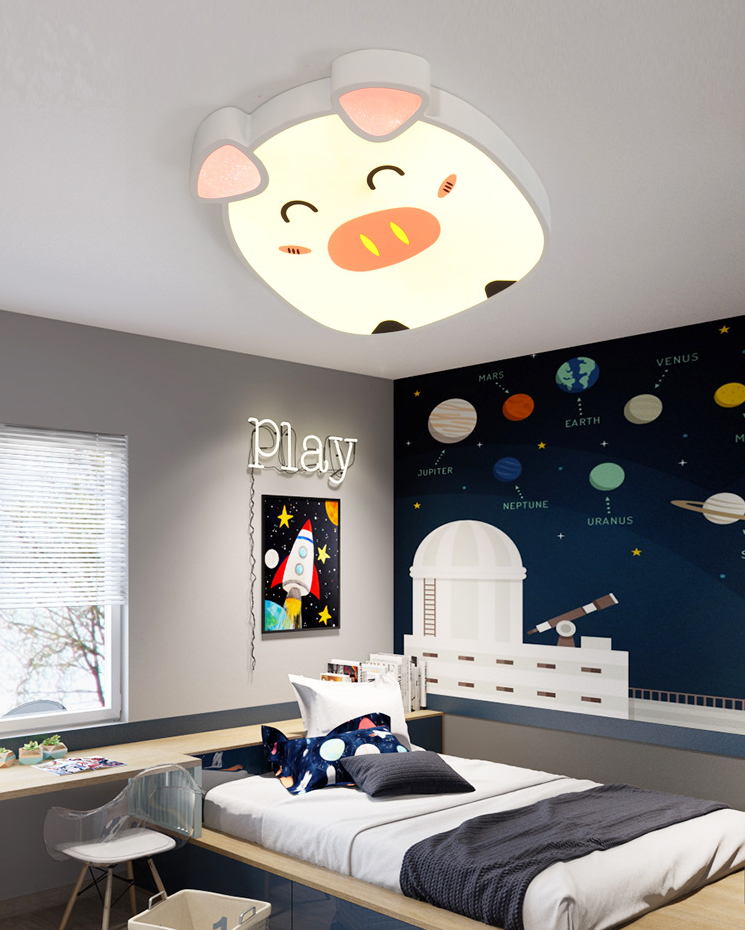Animal Flush Mount Ceiling Light Cartoon Acrylic Ceiling Mount Light Fixture for Children Bedroom