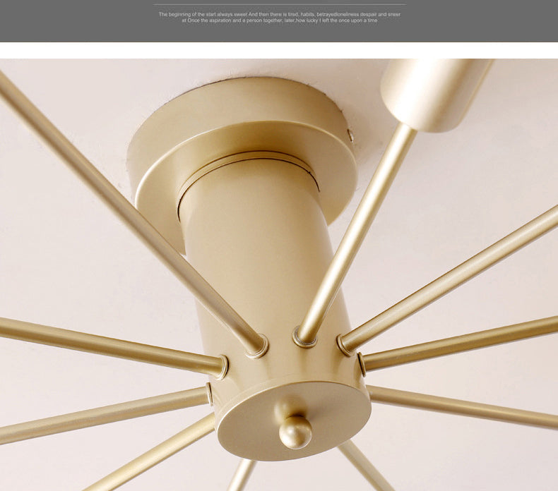 Blootgestelde lamp Semi-inbouw kroonluchter Industrieel Metaal Semi-inbouwlicht