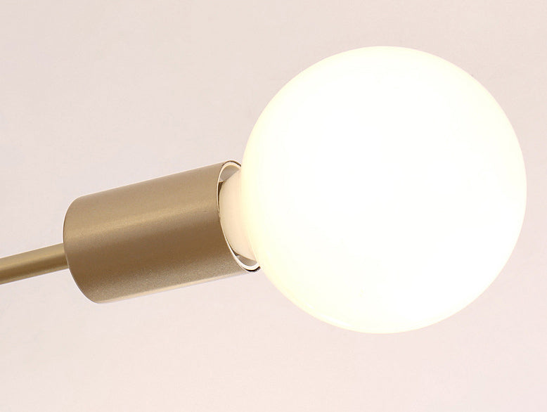 Exposed Bulb Semi Flush Mount Chandelier Industrial Metal Semi Flush Light