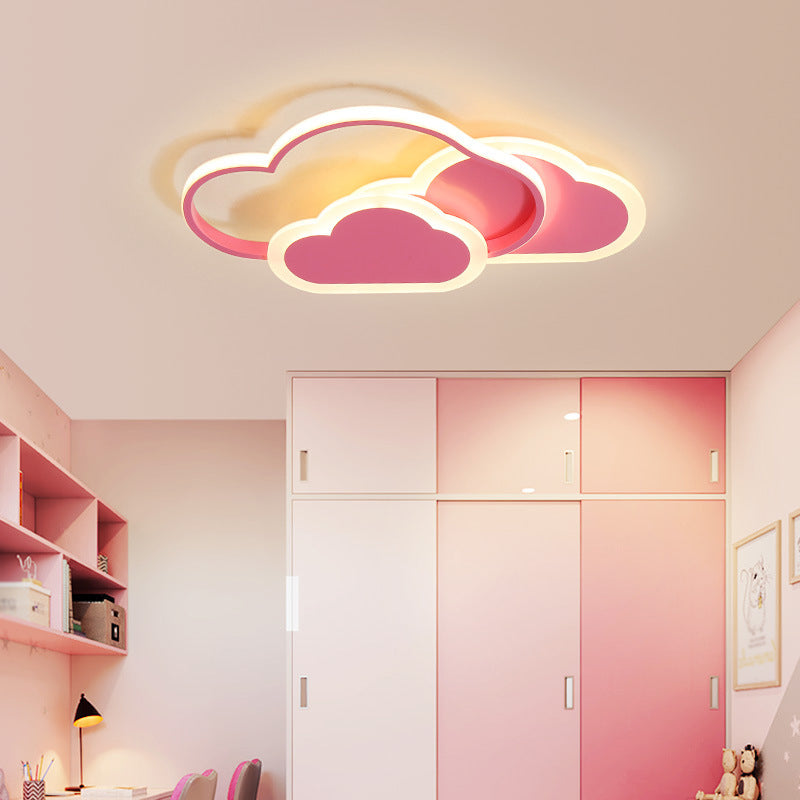 Cloud Flush Mount Light Fixtures 1 Light Acrylic Contemporary Ceiling Lights Flush Mount