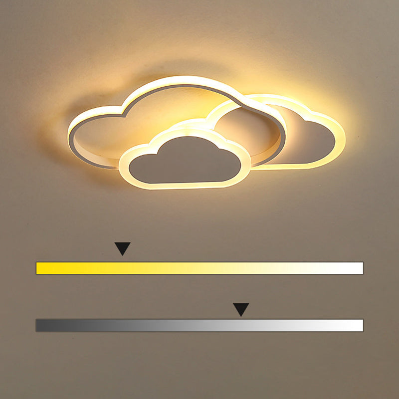 Cloud Flush Mount Light Fixtures 1 Light Acrylic Contemporary Ceiling Lights Flush Mount