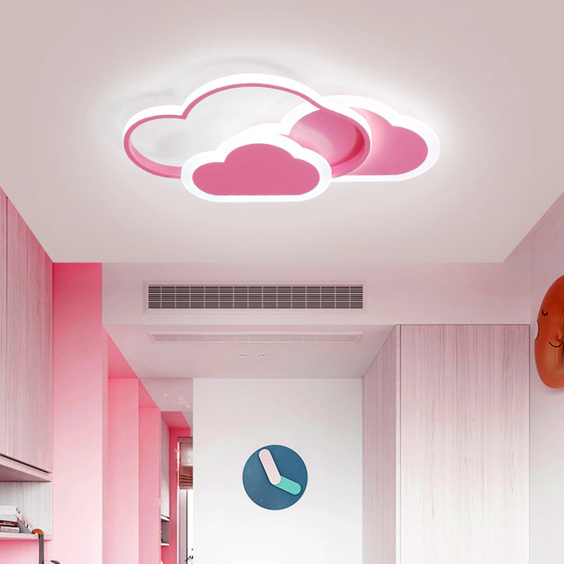 Cloud Flush Mount Light Fixtures 1 Light Acrylic Contemporary Ceiling Lights Flush Mount