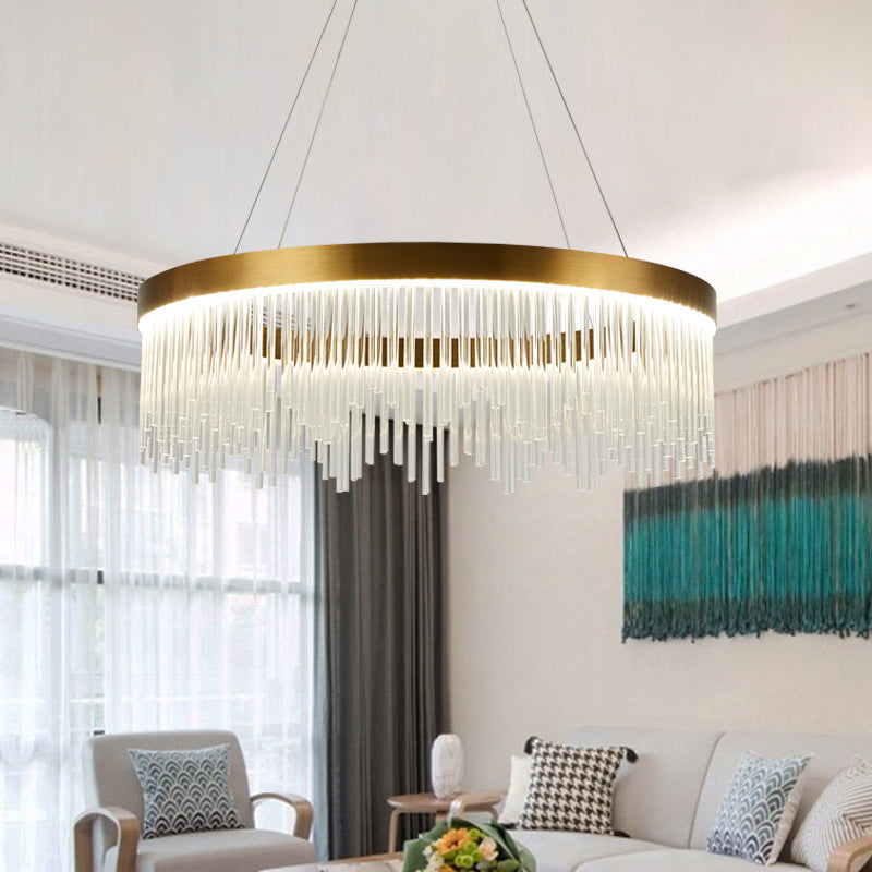 Lampone moderno a LEDELISTRO MODERALISTRISTA LED CRYDALISTRISTA LED LEDANTE DI BRASSIGLIO LEGGIO IN LUCE CALDA/BIANCA, larga 16 "/23,5" /31,5 "