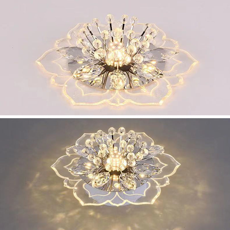 Fleur d'ébullition moderne Plafond des ébouillants Crystal Ceiling Lights